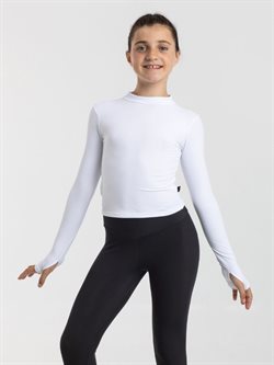 Hvid varm bluse med rullekrave fra Intermezzo