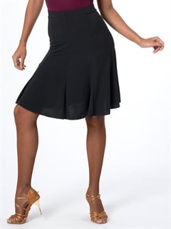 Sort knælang dansenederdel til teen og damer