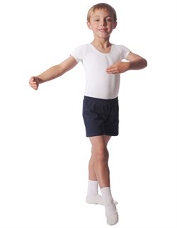 Hvid body med kort ærme til ballet drenge 
