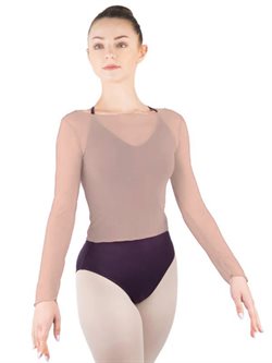 Danse overdel i mesh fra BallerRosa - pudderfarvet