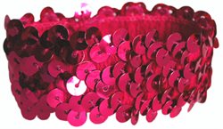 Pink hårelastik med palietter