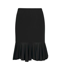 Sort nederdel med flæse stykke forneden