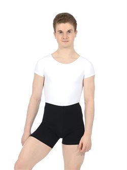 Hvid body med kort ærme til ballet teen/herre