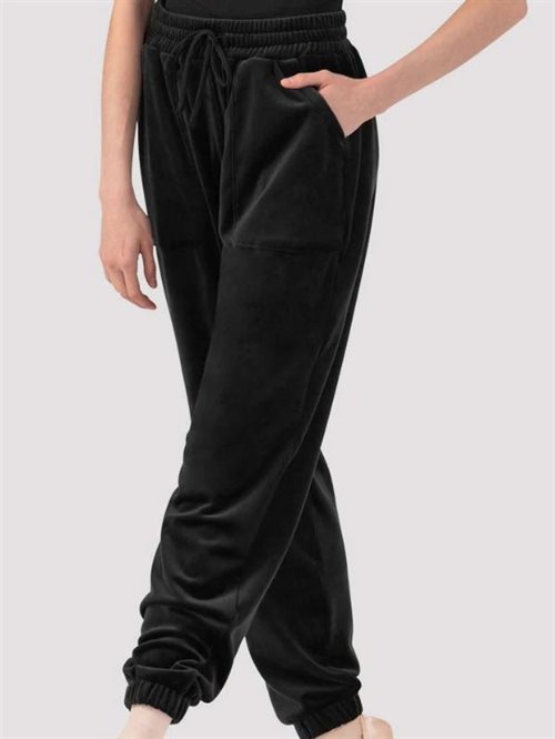 Bloch sorte løse velour bukser til opvarmning