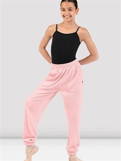 Rosa velour sweatpants til piger Bloch