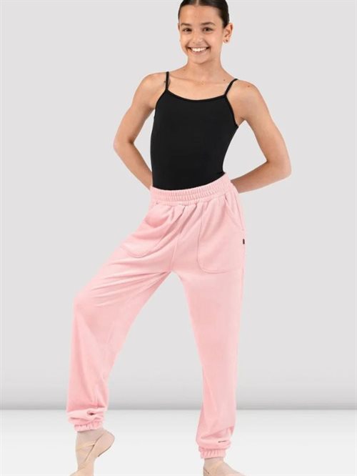 Rosa velour sweatpants til piger Bloch
