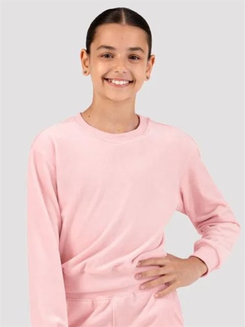 Rosa velour sweat til piger Bloch