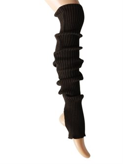 Benvarmere ribstrik mørkebrun 85 cm Seré