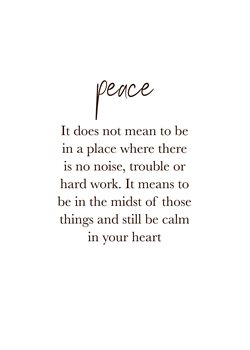 Plakat med citat - Peace