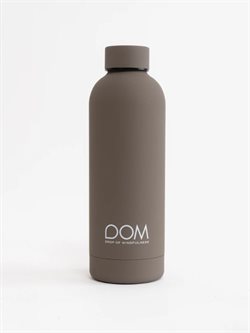 Drop of Mindfulness drikkeflaske 500 mL i mørk grå-brun
