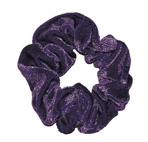 Mørkelilla velour hårelastik 