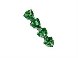 Grønt clic-clac hårspænde med store sten