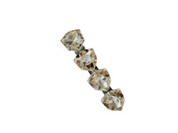 Guldfarvet clic-clac hårspænde med store sten