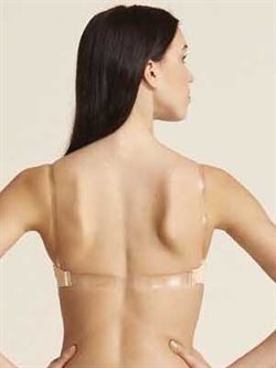 Capezio bh med clear straps