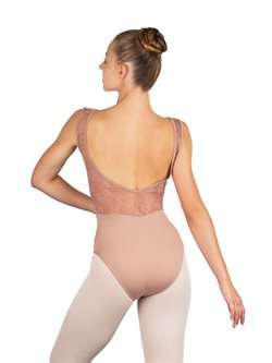 Cafe au lait balletdragt m.bredde stropper Ballet Rosa