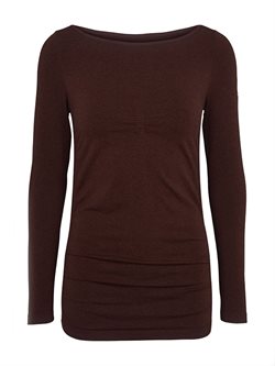 Bella Beluga brun seamless long sleeve til yoga og dans
