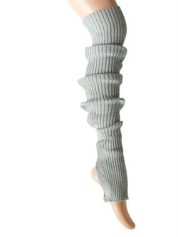 Benvarmere ribstrik lysegrå 85 cm Seré