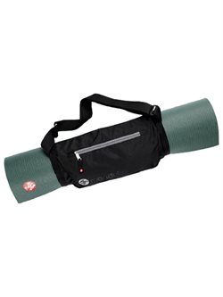 Manduka sort bærestrop med lomme
