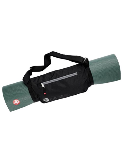 Manduka sort bærestrop med lomme
