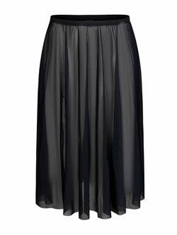 Sort langt pull on mesh skørt fra Mara Dancewear