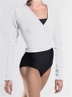 Wearmoi hvid slå om overdel ballet og gymnastik