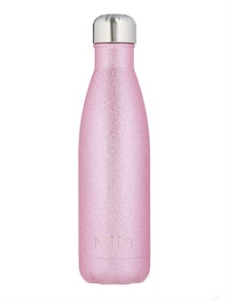 Miin drikkeflaske 500ml - pink glitter look