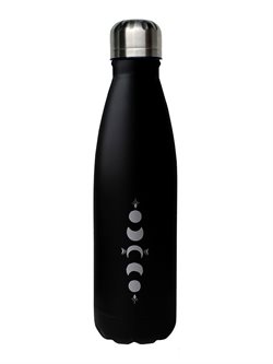 Moonchild drikkeflaske 500ml sort med sølv