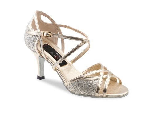 Platin dansesko Nueva Epoca Rose 6 cm hæl