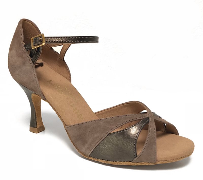 Beige/brun dansesko 6 cm hæl Rummos