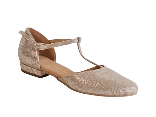 Flot guld dansesko 2 cm hæl Rummos