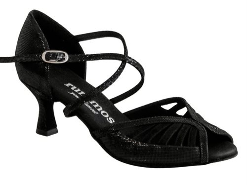Sort dansesko med lille tå åbning Rummos