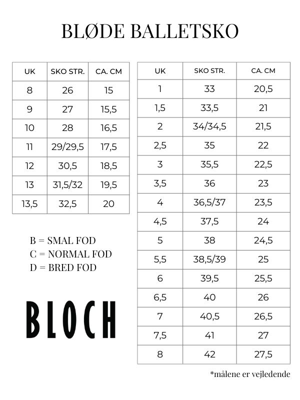 Highland magasin sympatisk Soft fuldsål balletsko/springsko Bloch skind