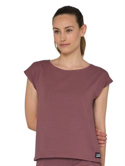 Tempsdanse dæmpet rødbrun t-shirt til al træning