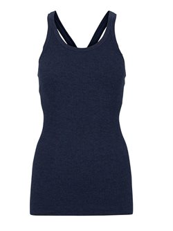 Bella Beluga navy y-tank top til yoga og dans